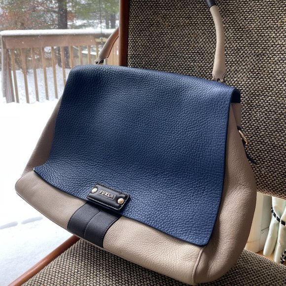 Furla Tri-color Medium Penelope Shoulder Bag - Picture 1 of 13